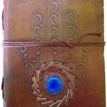 5" X 7" Evil Eye Stone Embossed Leather W/ Cord