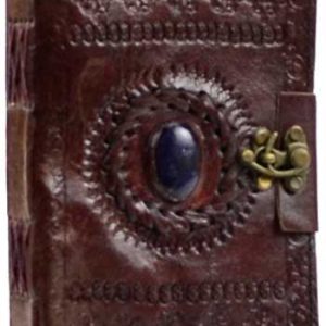 Stone Eye Leather Blank Book W/ Latch