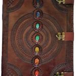 7 Stone Leather Blank Book W/ 3 Latch