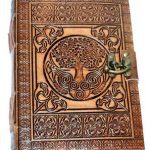 5" X 7" Tree Of Life Embossed Leather W/latch