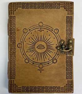5" X 7" Moon Phase Embossed Leather W/ Latch