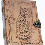 5" X 7" Owl In Jungle Leather W/ Latch