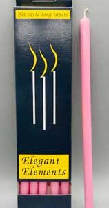 10" Pink Chime Candle 6 Pack