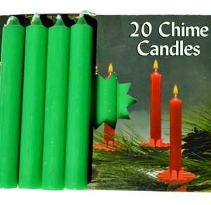 1/2" Emerald Green Chime Candle 20 Pack