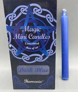 1/2" Dia 5" Long Dark Blue Chime Candle 20 Pack