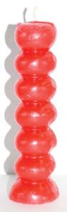 6 1/2" Red Seven Knob Candles