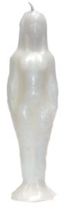 7 1/4" White Woman Candle