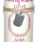 Love Pillar Candle With Geba Rune Pendant