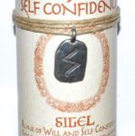 Self Confidence Pillar Candle With Sigel Rune Pendent