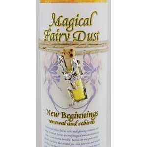 New Beginnings Pillar Candle With Fairy Dust Necklace