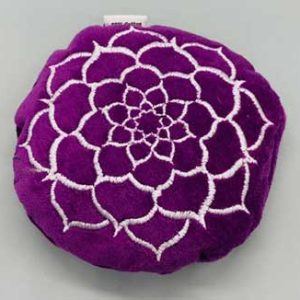 4 1/2" Purple Velvet Lotus Cushion