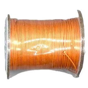 Orange Waxed Cotton Cord 1mm 100 Yds