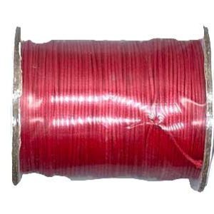 Red Waxed Cotton Cord 1mm 100 Yds