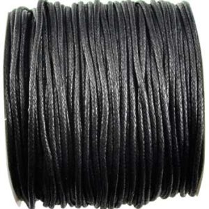 Black Waxed Cotton Cord 2mm 100 Meters