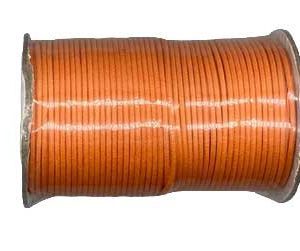 Orange Waxed Cotton Cord 2mm 100 Yds