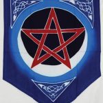 Pentacle Moon Pennant 18" X 16"