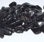 1 Lb Tourmaline, Black Tumbled Chips 6-8mm