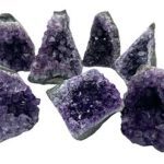 ~3# Flat Of Amethyst C Cut Base Rough Mini