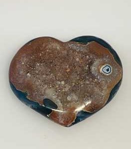 Large Heart Puffed Druze Agate