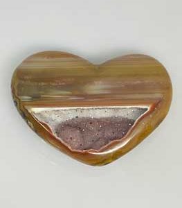Small Heart Puffed Druse Agate