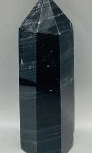 2.1-2.5# Obsidian, Black W Silver Stripes Obelisk