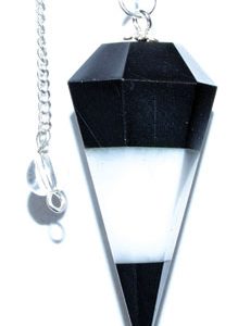 6-sided Tourmaline & White Agate Pendulum