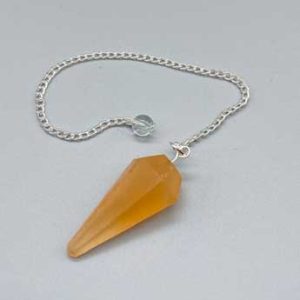 6-sided Orange Selenite Pendulum