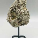 Pyrite On Metal Stand