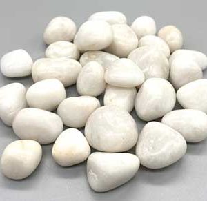 1 Lb Agate, White Tumbled Stones