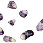 1 Lb Amethyst, Chevron Tumbled Stones