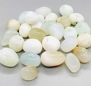 1 Lb Jade, White Tumbled Stones