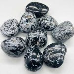 1 Lb Snowfake Obsidian Tumbled Pebble Stones