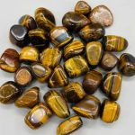 1 Lb Tiger Eye, Yellow  Tumbled Stones