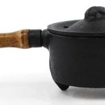 Cast Iron Burner W/ Wooden Handle