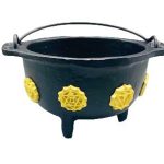 5.5" 7 Chakra Cast Iron Cauldron