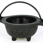 Pentagram Cast Iron Cauldron 3 1/2"