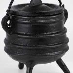 Ribbed Cast Iron Cauldron 3"