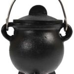 Plain Cast Iron Cauldron  W/ Lid 3"