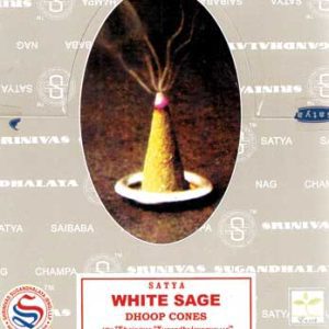 White Sage Dhoop Cones Satya (12/pk)