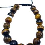 10mm Tiger Eye, Yellow Bracelet