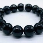 12mm Tourmaline, Black Bracelet