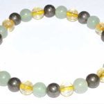 6mm Aventurine, Green, Citrine & Pyrite Bracelet