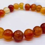 8mm Agate, Red Bracelet