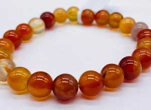 8mm Agate, Red Bracelet