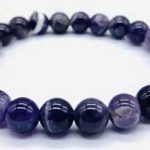 8mm Amethyst, Chevron Bracelet