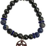 8mm Hematite (man-made)/ Sodalite With Pentagram