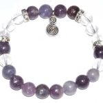 8mm Lepidolite With Double Spiral