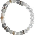 8mm Quartz/ Rainbow Moonstone Pearl