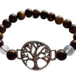 8mm Tiger Eye/ Quartz With Tree Of Life