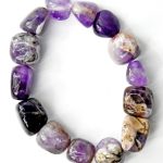 Amethyst, Chevron Nugget Bracelet